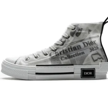 D&R Sneakers B23 Oblique Transparency High H565 White Black - C
