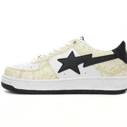 1I80 191 009 A Bathing Ape Bape Sta Low White Snake Skin Pattern - C
