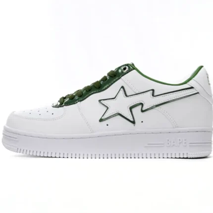 1J30-191-017 A Bathing Ape Bape Sta Low White Green edge - C
