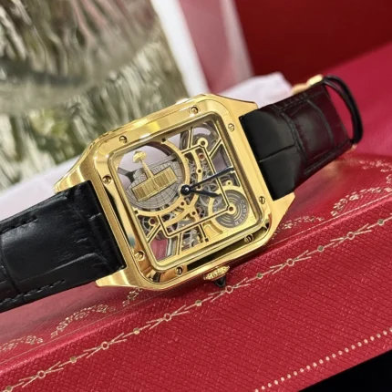 Cartier Santos WHSA0031 Replica Watches Leather Cord 31x43mm - C