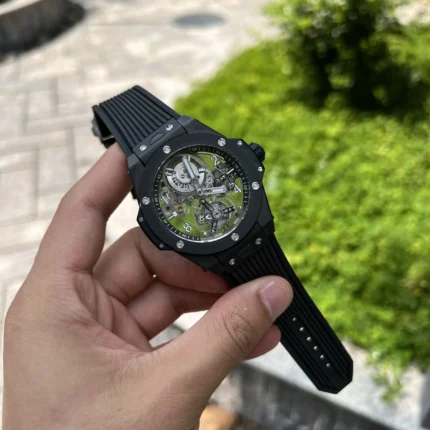 Hublot Big Bang Tourbillon Ceramic Black Replica Watch JB Factory 45mm - C