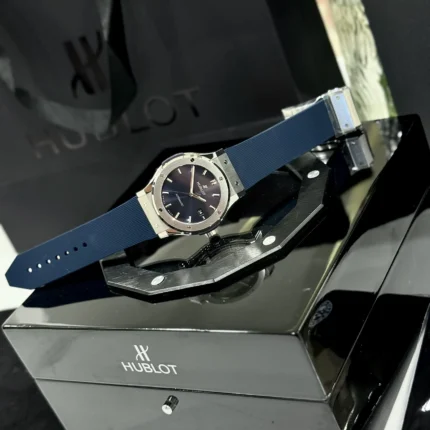Hublot Classic Fusion Replica Watches Dial Blue Rubber Band 42mm - C