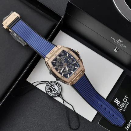 Hublot Spirit Of Big Bang King Gold Best Replica Watch Blue Color 42mm - C