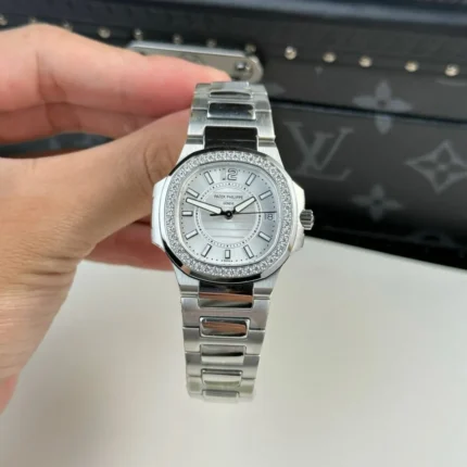 Patek Philippe Replica Watches Bezel Diamonds Nautilus 7010 Women's 32mm - C