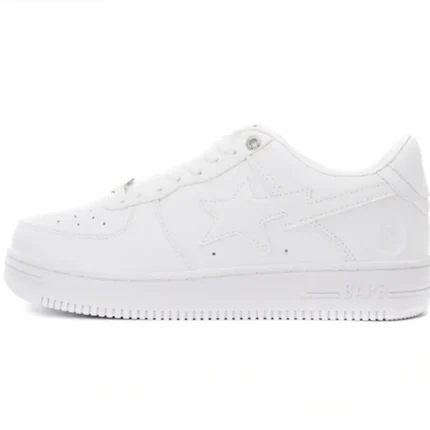 1H70-191-006 A Bathing Ape Bape Sta Low White - C