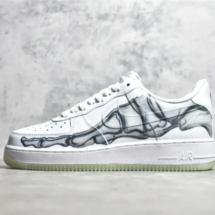 UA Air Force 1 Low QS Skeleton White Grey Reps - C